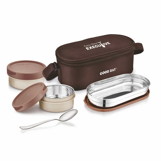 Easy Meal Executive Steel Lunch Box